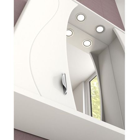 Зеркало со шкафом Vigo Faina 80 с подсветкой Белое