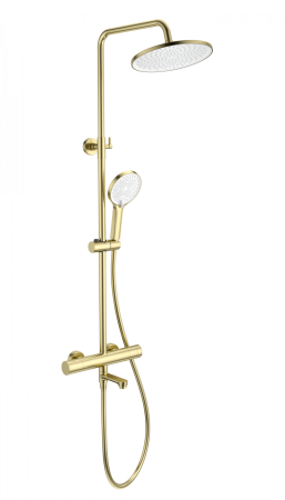 Душевая система с термостатом WONZON & WOGHAND, Брашированное золото (WW-B3069-BG), артикул WW-B3069-BG