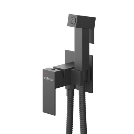 SLIDER-DIF-NOP Гигиенический душ со смесителем, черный матовый, артикул SLIDER-DIF-NOP