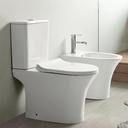 Унитаз напольный CeramaLux 1217A, артикул 