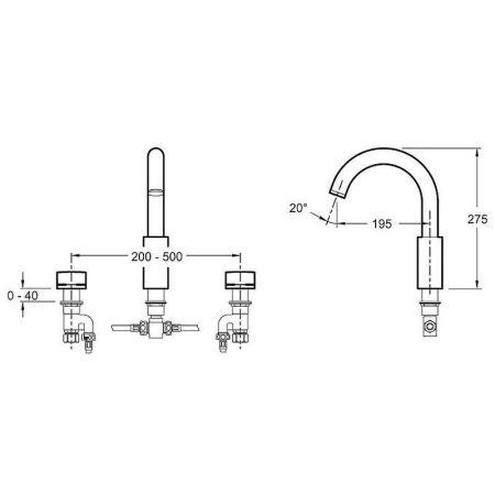 Смеситель на борт ванны Jacob Delafon Salute E71098-CP Хром