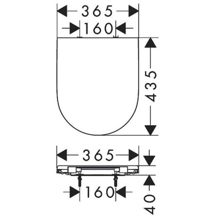 Сиденье для унитаза, Hansgrohe, GladeLake S, с крышкой, ширина, мм-365, глубина, мм-540, с плавным опусканием SoftClose, с верхним креплением, материал сиденья-пластик, цвет-белый, артикул 60112450