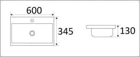 Умывальник CeramaLux 9595-60 Умывальник CeramaLux 9595-60