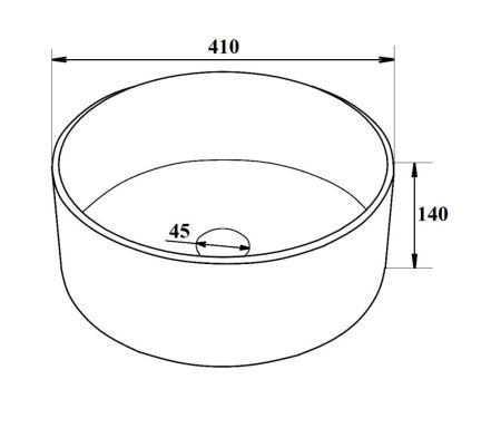 Умывальник Runo мебельный D41 круг PALLA (00-00001358), артикул 00-00001358
