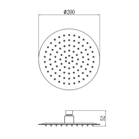 Верхний душ Fmark FS-000Y08L, сатин, артикул FS-000Y08L