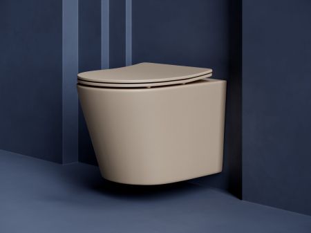 Подвесной унитаз Balearica Rimless (цвет Капучино Матовый) CN6000MC, артикул CN6000MC