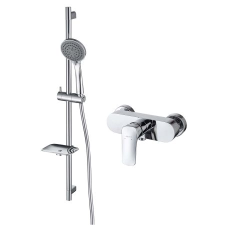 AQ1060CR ВЕГА смеситель для душа + AQ2011CR ВЕГА душевой гарнитур 3jet 73см, артикул AQ1032CR