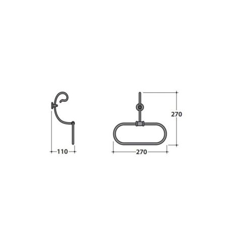 GLOBO Paestum Полотенцедержатель-кольцо, цвет metallo antico