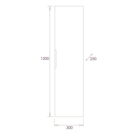 Пенал Onika Девис 30 подвесной, бетон чикаго, универсальный