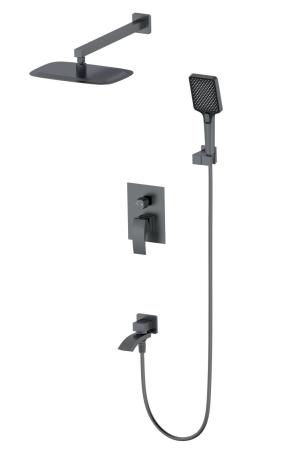 Душевая система встраиваемая WONZON & WOGHAND FIT, Темный графит (WW-88939009A-BGM), артикул WW-88939009A-BGM