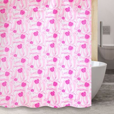 Штора для ванной комнаты Savol S-01718G, цветы, артикул S-01718G