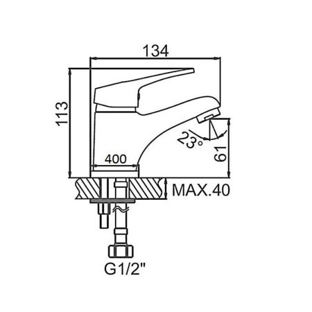 Смеситель для раковины D-Lin D110351, хром, артикул D110351