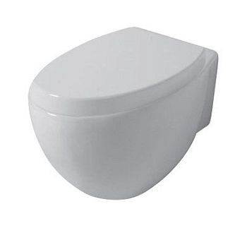 Disegno ceramica Ovo, подвесной унитаз, c крепежом, 55x35 см, цвет белый глянцевый