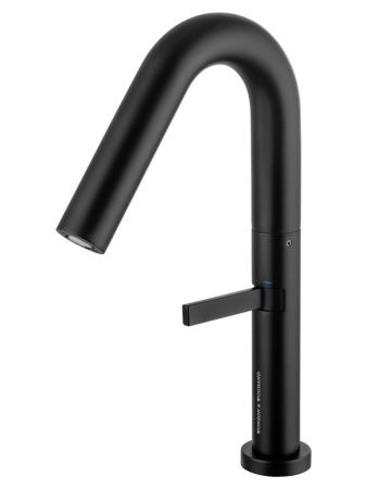 Смеситель для раковины высокий WONZON & WOGHAND, Черный матовый (WW-6068-MB), артикул WW-6068-MB