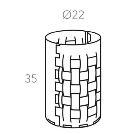 ADJ Корзина для мусора Bottega, D22xH35 см., цвет: черный/серый, артикул 2035.01/03