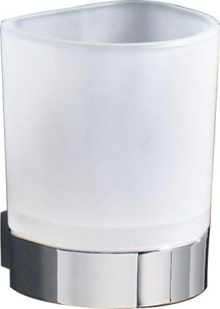 Gedy G-Kent, настенный стеклянный стакан, цвет хром, артикул 5510(13)