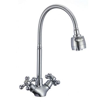 Смеситель для кухни с гибким изливом Fmark FM4319, хром