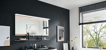 Puris Rounds, зеркало с LED подсветкой и сенсором 934 мм, цвет белый высокоглянцевый