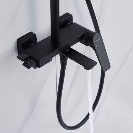 Душевая система Shevanik S4226H, черный