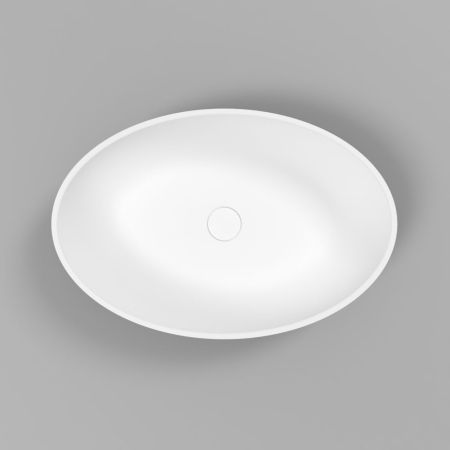 Умывальник WHITECROSS Citrine 60x40 (черный/белый мат) иск. камень, артикул 0717.060040.20100