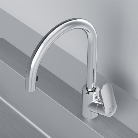 F8012000_-ххх Like, смеситель д/кухни с вытяжным изливом, хром, шт., артикул F8012000