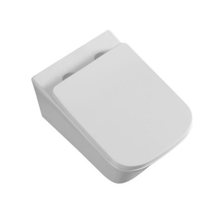 Унитаз подвесной Cool VT1-210 безободковый, цвет белый, ультратонкое soft-close сиденье, артикул VT1-210