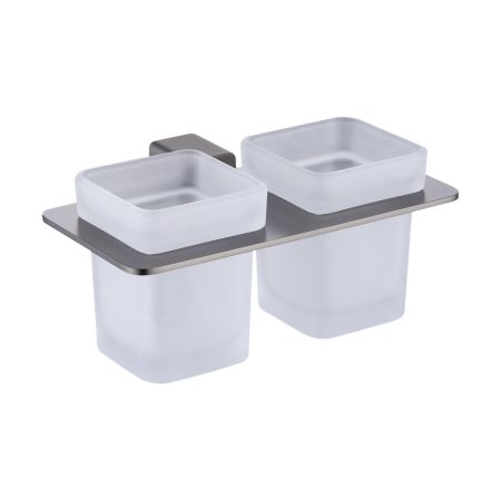 Стакан для ванной комнаты двойной Raglo R301.08.09, графит