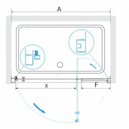 Душевая дверь RGW PA-02 (700, Прозрачное)