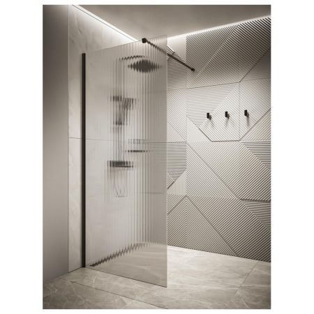 Душевая перегородка Knotlor WI090CG1BL 90х200, черный