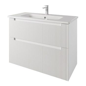 Тумба с раковиной подвесная Dreja Euphoria 100 см, белый