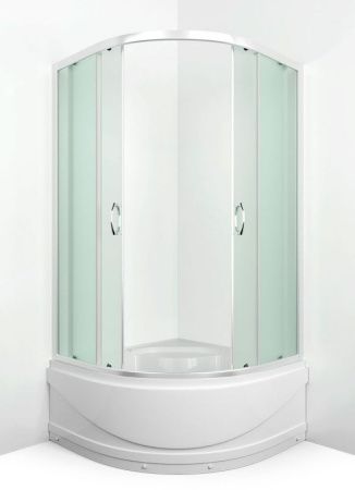 Душевой уголок Erlit Comfort ER0510T 100x100 профиль Матовый хром стекло матовое