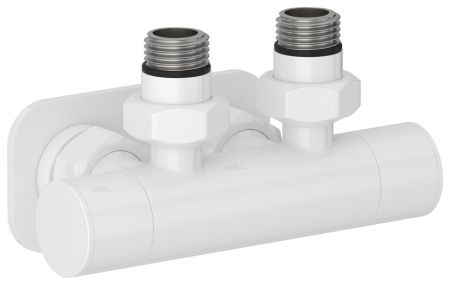 Вентиль 2х1/2" угловой скрытый-скрытый EU50 (Белый (RAL-9003))