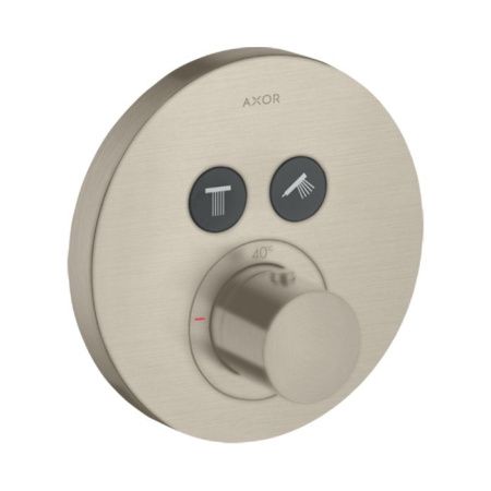 AX ShowerSelect Встраиваемый термостат для душа, 2 потреб, (внешняя часть), цвет: шлифованный никель AX ShowerSelect Встраиваемый термостат для душа, 2 потреб, (внешняя часть), цвет: шлифованный никель