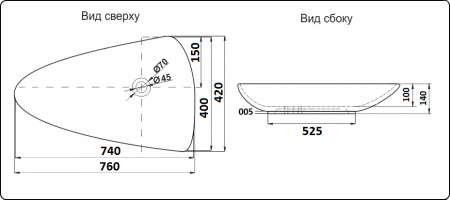 Умывальник CeramaLux 7862 Умывальник CeramaLux 7862