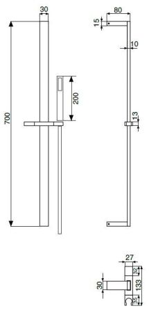 Душевой гарнитур CEZARES CZR-L-SD, артикул CZR-L-SD-02