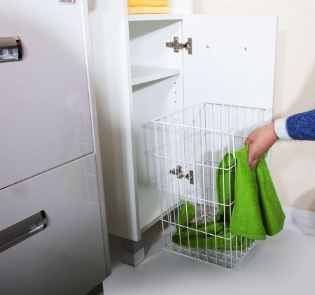 Тумба под раковину Бриклаер Палермо 60 белая высокоглянцевая, артикул 4627125413087