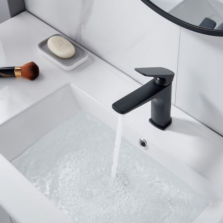 Смеситель для раковины Shevanik S4201H, черный