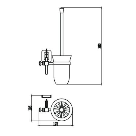 Ершик Savol S-006494, бронза, артикул S-006494