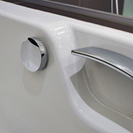 Слив-перелив, Viega, Simplex, вид-для ванны, тип-автоматический, диаметр слива, мм-52, накладки-есть, материал-пластик, цвет накладок-хром, артикул 285357