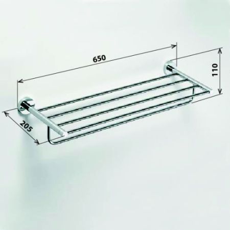 Полочка для полотенец OMEGA 655*110*200мм, артикул 104105072