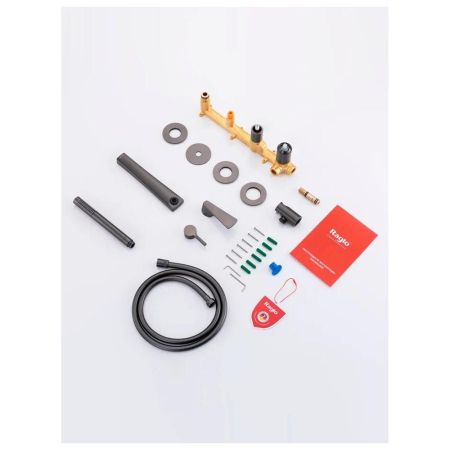 Смеситель для ванны встраиваемый Raglo R07.32.09, графит