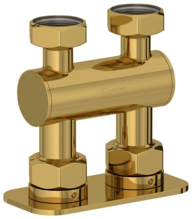 Модуль 2х3/4" прямой EU50 (Золото)