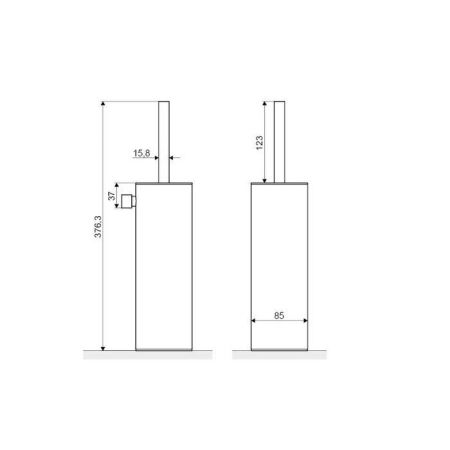 Ершик напольный EXCELLENT Kobo (хром), артикул DOEX.1717CR