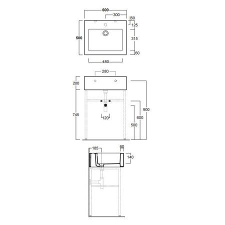 SIMAS Frozen раковина 60x50см, с 1 отв. выбитым вручную,  цвет белый, артикул FZ10bi*1