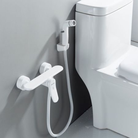 Гигиенический душ со смесителем Shevanik S4705C-1, белый