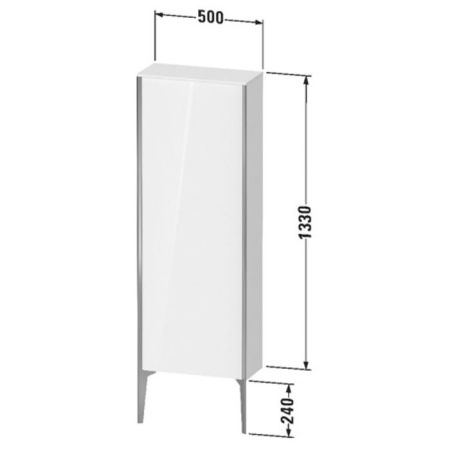 Duravit XViu Ножки 240x25x10мм, алюминивые, в комплекте : 2шт., цвет: чёрный матовый, артикул XV971500000