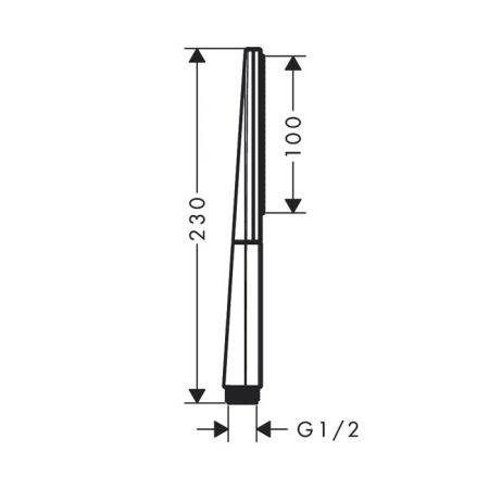 HG Rainfinity Ручной душ-"палочка" 100 1jet, EcoSmart, шлифованный черный хром