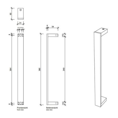 Decor Walther Contract Полотенцедержатель 38см., подвесной, цвет: хром, артикул 0651300