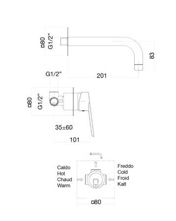 Смеситель для раковины Fiore KEVON BLACK MATT 81NN7527, черный, артикул 81NN7527