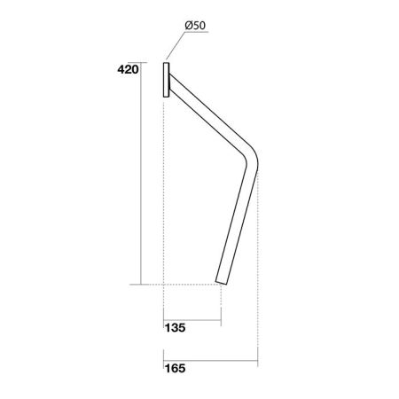 Kerasan Artwork Излив настенный для писсуара Groove, нерж сталь сатинированная